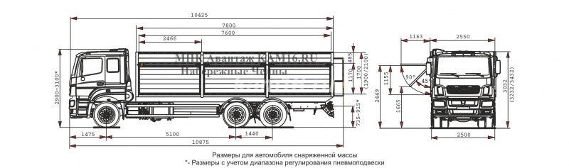 КамАЗ 65207 ЕВРО 5 зерновоз бортовой